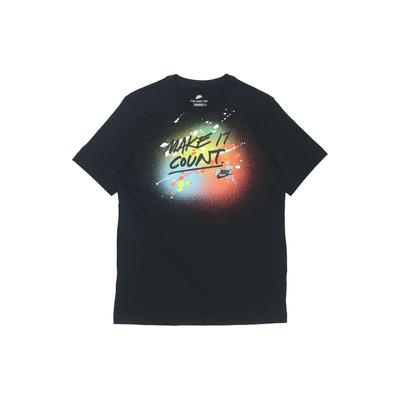 Splatter Print Logo Short Sleeve T-Shirt Men Tops Black DJ5361-010