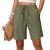 Damen locker gerade Kordelzug Tasche Freizeitshorts