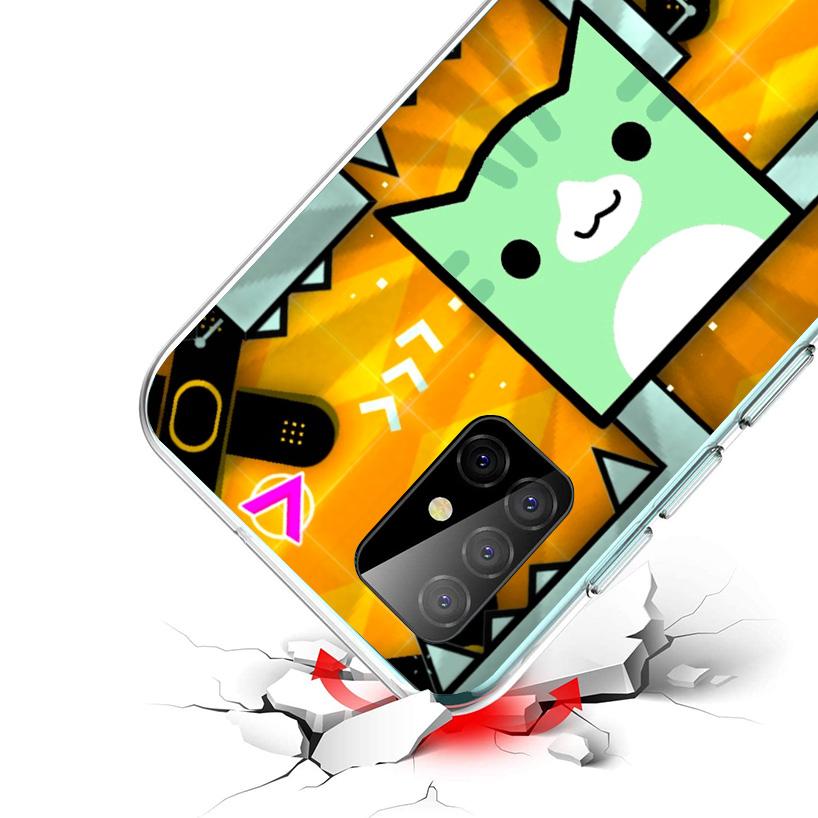 Geometry Dash Game Phone Case For Samsung Galaxy A52 A32 A22 A12 A51 A31 A50S A30S A20S A10S Note 20 Ultra 10 Plus S10 A72 A71 G