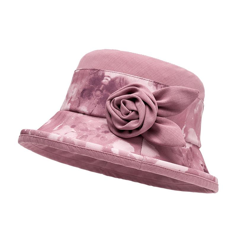 Summer Thin Mother Hat Anti-Ultraviolet Sunshade Flower Travel Sunscreen Hat Women Fisherman Hat