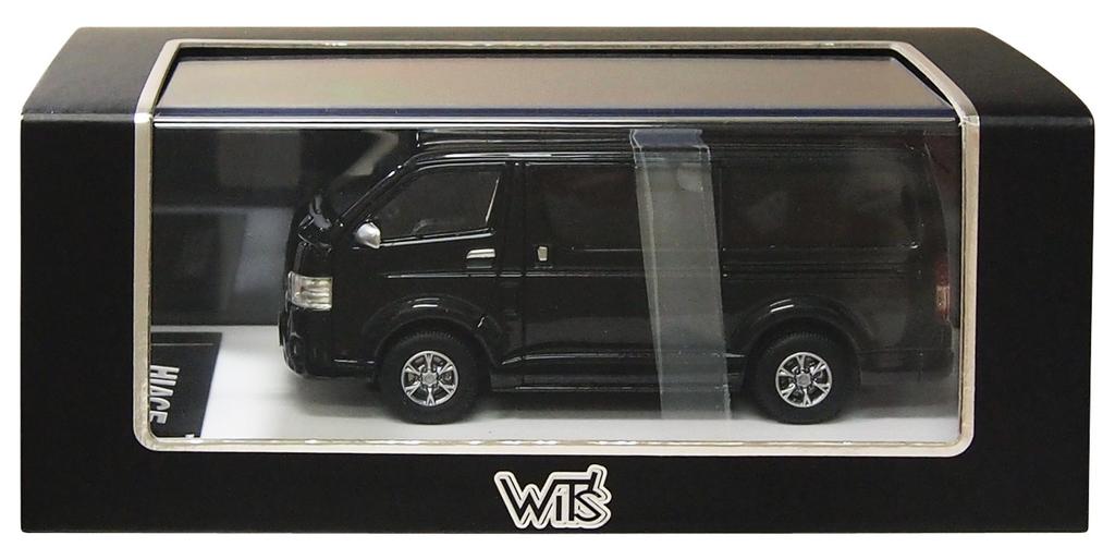 HIACE VAN SUPER GL Black Mica Finished Product WIT'S 1/43