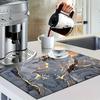 1Pcs Rubber Drying Mat With Luxury Marble For Coffee Shop Restaurant Kitchen Carpet Tableware Durable Diatom Mud Table Mat Pet Mat Coffeeware