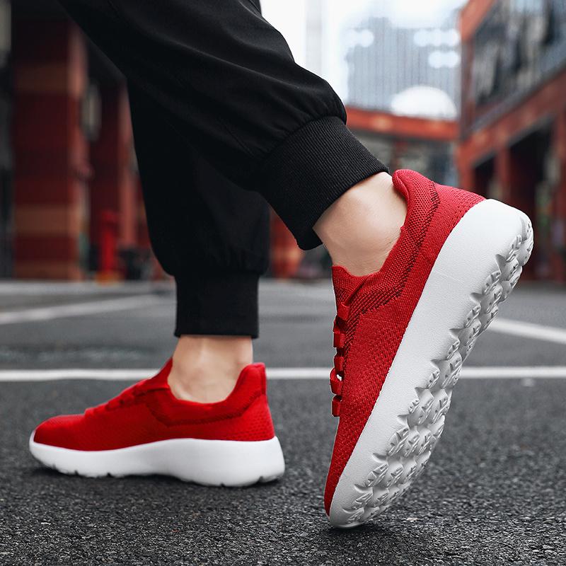 Red Trainers Unisex Running Shoes Breathable Mesh Jogging Sneakers Men Lightweight Sports Shoes for Men zapatillas de hombre
