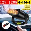 Autoheizung 12V 24V 4in1 Leistungsstarker Enteiser Entfroster für Windschutzscheibe 360° Drehung Fahrzeuginnenraumheizung Auto Zubehör Winter