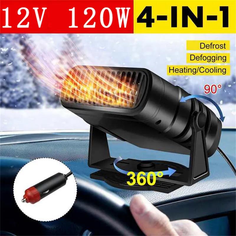 

4 In 1 Car Heater 12/24V Car Windshield Fast Heating Defrost Defogger 360 Degree Rotation Auto Heater for Interior Accessories
