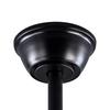52-Inch Ceiling Fan in Black, 3 Solid Wood Blades, without Lighting, with Remote Control, 6-speed reversible operation, and speed memory function
