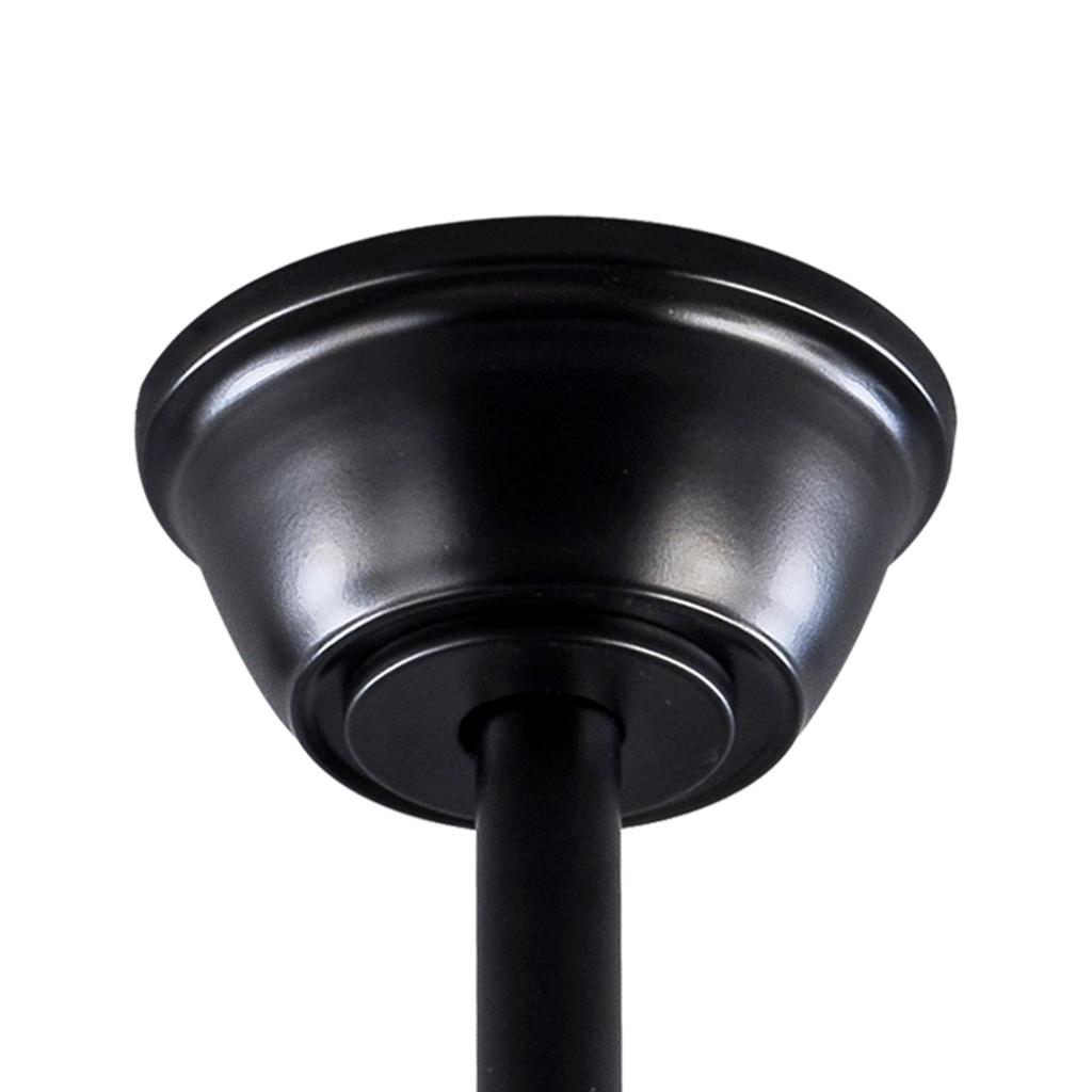 52-Inch Ceiling Fan in Black, 3 Solid Wood Blades, without Lighting, with Remote Control, 6-speed reversible operation, and speed memory function