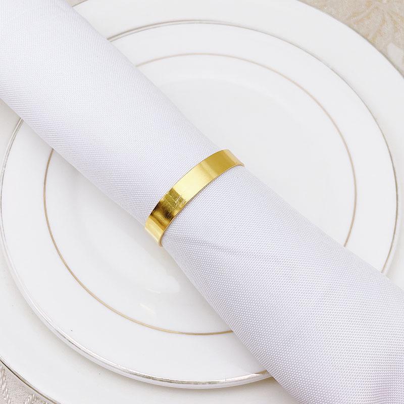 Metal Napkin Ring for Hotel Table Settings and Weddings - Simple, Smooth Design