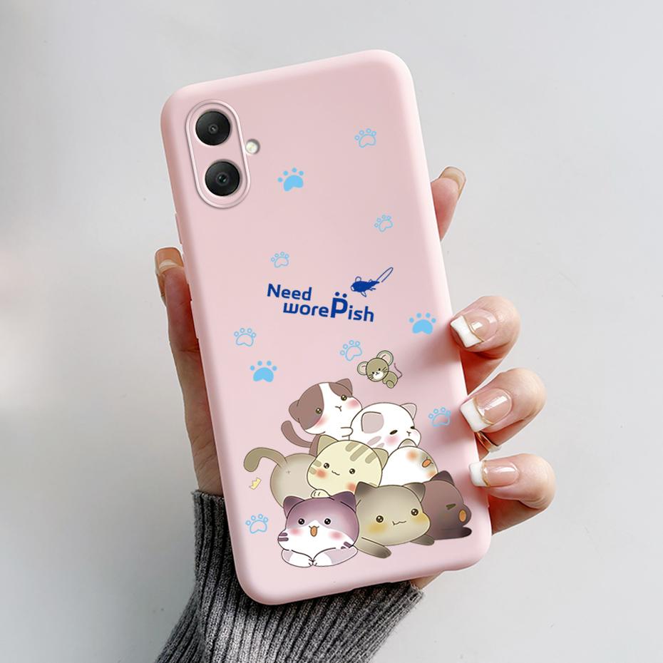 For Samsung Galaxy A06 Case A065F A065M Cute Cat Cartoon Bear Frog Soft Silicone Back Cover For Samsung A06 SamsungA06 4G Case