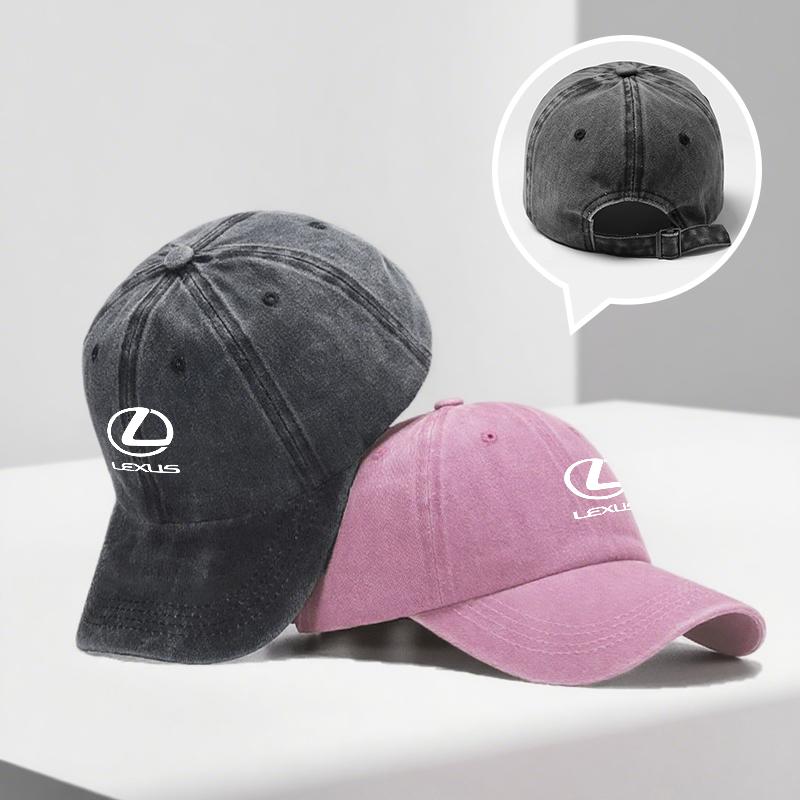 Car Logo Baseball Cap Washed Denim Vintage Hip Hop Caps For Lexus GS IS LS500h ES260 ES300h RX350h NX260 UX260 LM LC RZ450e TX