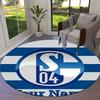 FC Schalke 04 Custom Name Round Area Rug,Carpet Rug for Living Room Bedroom Sofa Playroom Decor,Non-slip Floor Mat