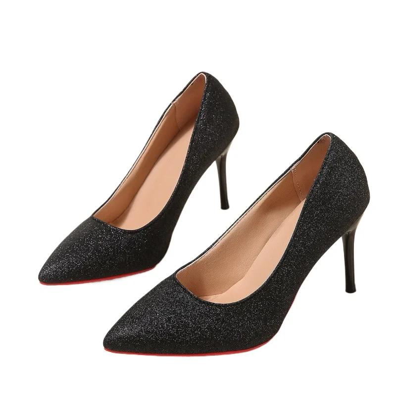 Fashion 2024 Fashion Women's Shoes Shallow Women's High Heels  Hot Sale Plus Size Solid Party Pumps Women Sexy Pointed Toe Heels Women