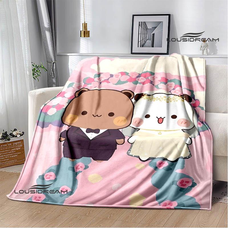 Cute cartoon bear Printed blankets picnic blanket Warm Flannel blankets Soft and comfortable blanket bed linings Birthday Gift