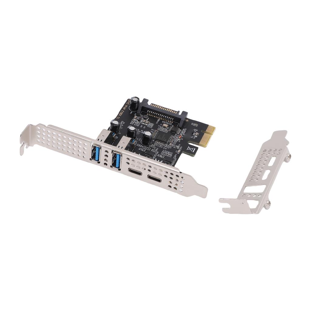 PCIe USB 3.2 Gen 1 Card 5Gbps Bandwidth 2 Type C and 2 Type A Ports PCI Express To USB Expansion Card for Desktop PC