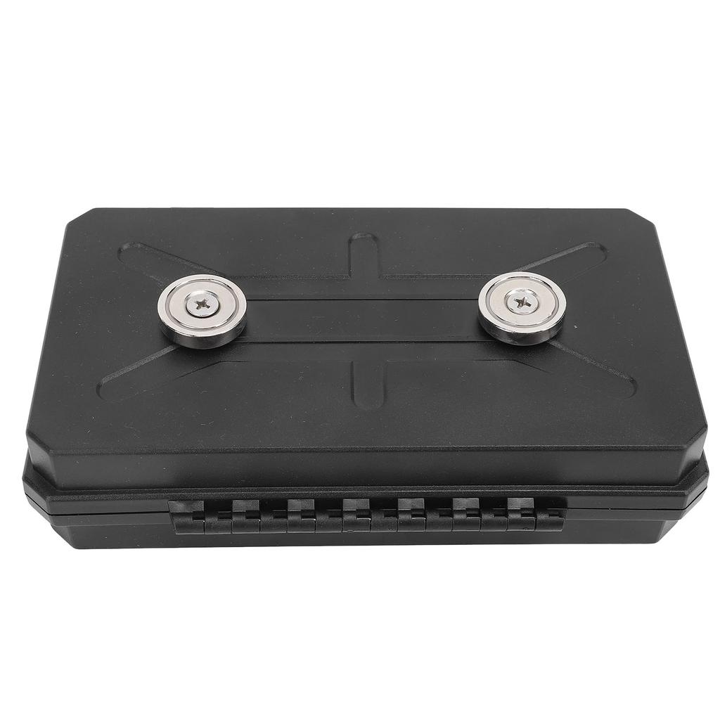 Magnetic Key Box Under Car Concealed Holder Tool Storage Organizer for Security Labels Door and Car Keys 19x12.5x4.7cm