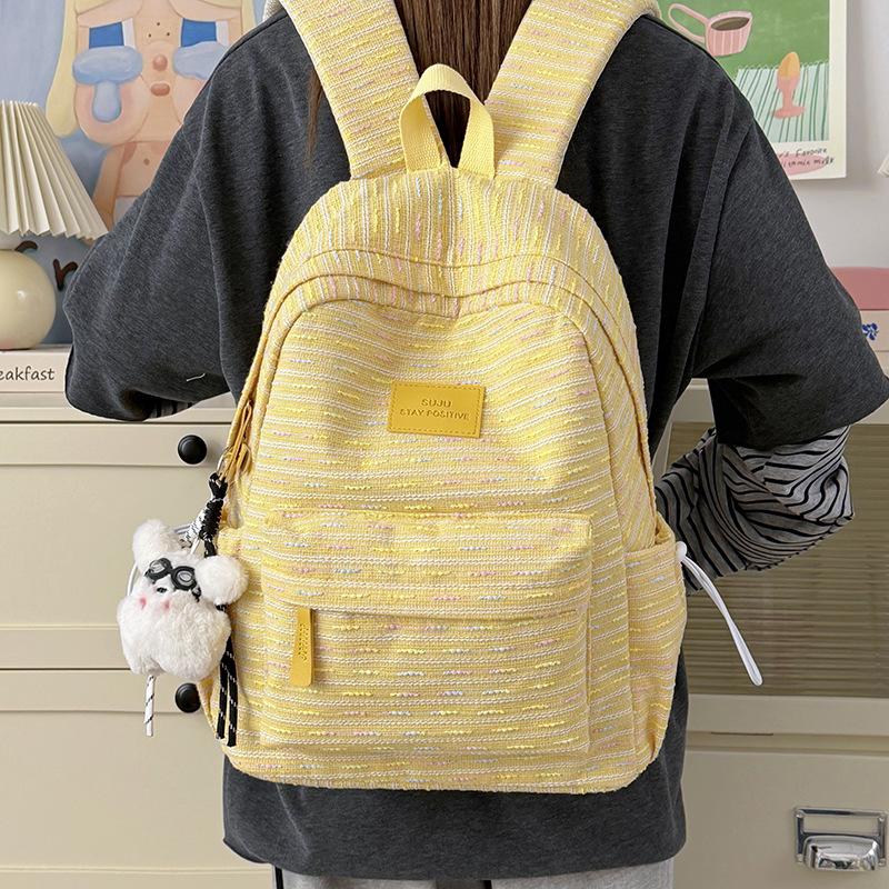 Schoolbag Soft Glutinous Schoolbag Female Ins Japanese Sweet High-value Middle School Student Backpack Campus Versatile College Student Backpack