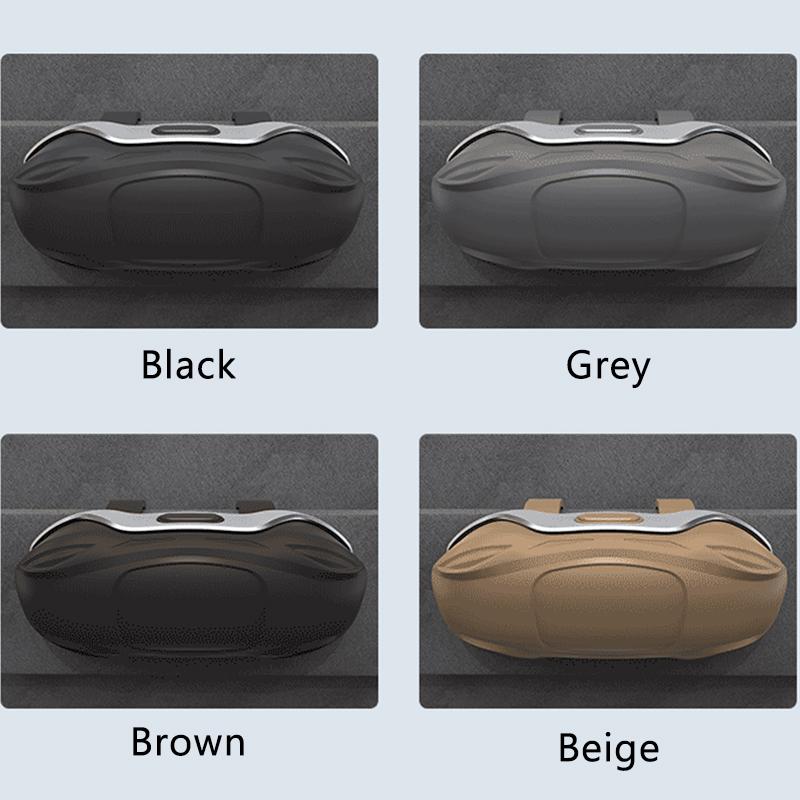 SEAMETAL Car Glasses Case Portable Press Switch Car Sun Visor Sunglasses Holder ABS With Flocking Lining Glasses Box Universal
