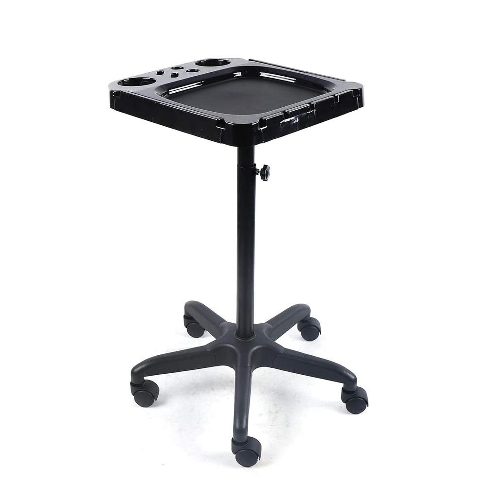 Aluminium Salon Instrument Tray, Height Adjustable Trolley Cart Tray Station on Wheels for Salon Tattoo Spa Beauty Service Holder Tool Storage