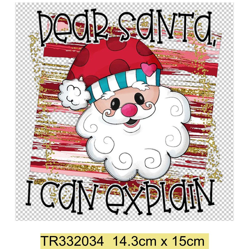 Aufbügelbilder Weihnachten Weihnachtsmann Bäume Kleidung DIY T-Shirt Kleid Applikation Wärmeübertragung Weihnachtsbaum Auto Aufbügel-Vinyl-Aufkleber