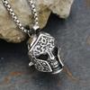Gotische Hip Hop Totenkopf Anhänger Halsketten Für Männer Edelstahl Punk Mode Skelett Halskette Halloween Schmuck Geschenke Großhandel