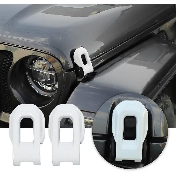 Voodonala For Jeep JL ABS Hood Latches Engine Buckle Bonnet Fastener Engine Cover Decor Trim Protction Cover For 2018-2025+ Jeep Wrangler JL JLU
