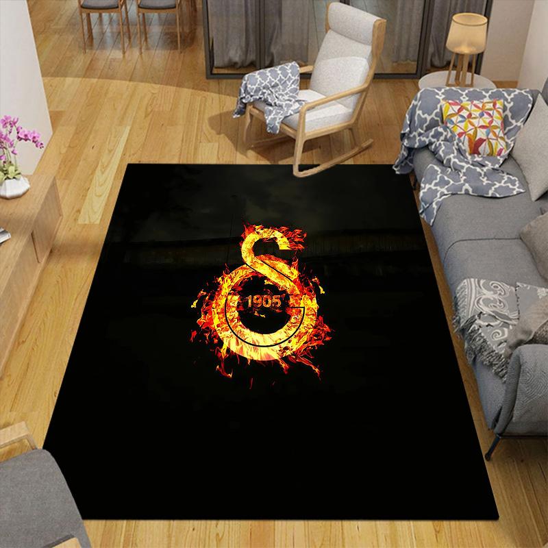 Futbol Club Barcelona2 Flannel Pattern Square Carpet,Area Rug,Carpet Rug for Living Room Bedroom Sofa Playroom Decor,Non-slip Floor Mat