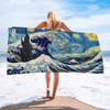 The Great Wave Off Kanagawa Microfiber Beach Towel Absorbent Quick Dry Soft Yoga Swimming Resort Mountain Climbing Towel