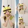 3D Honeybee Hat for Adult Children Cartoon Plush Hat Party Headgear Festival Holiday Photo Props Cap Costume Accessories