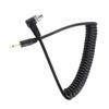2.5mm to Male Flash PC Sync Cable Cord with Screw Lock Extended Coiled Wire