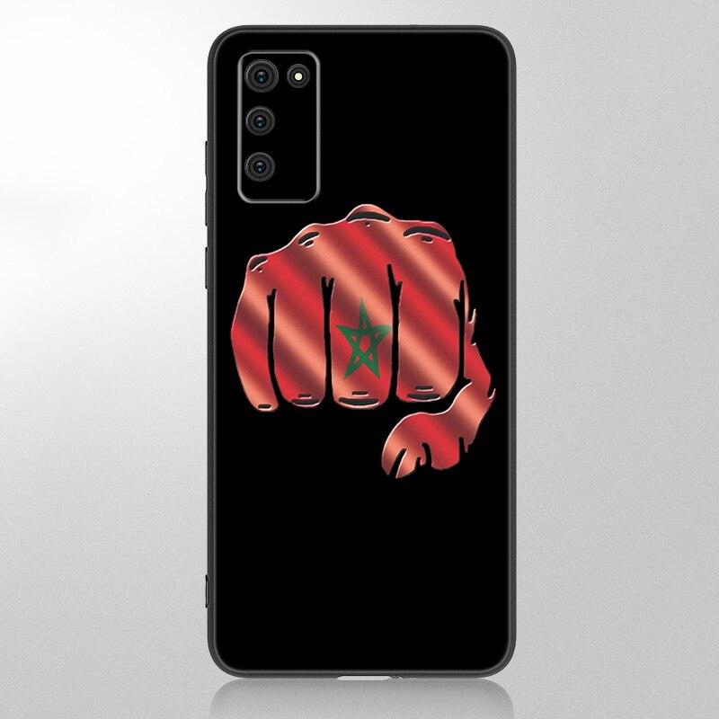 Morocco Flag Coat Of Arms Case For Samsung Galaxy A12 A02S A22 A32 A52 A72 A71 A51 A41 A31 A21 A11 A50 A70 A10S A20S Black Cover