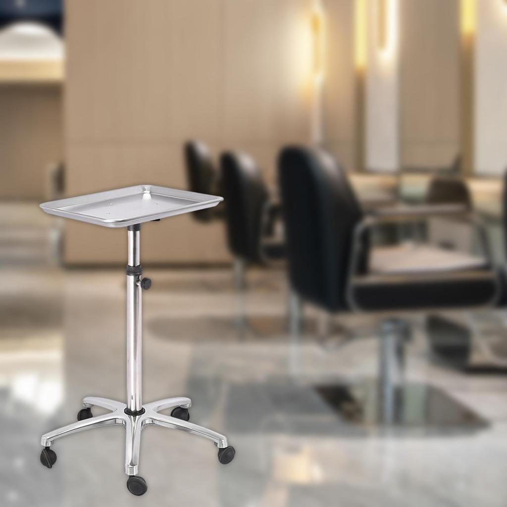 Hair Salon Rolling Cart Tray Stylist Instrument Stand on Wheels for