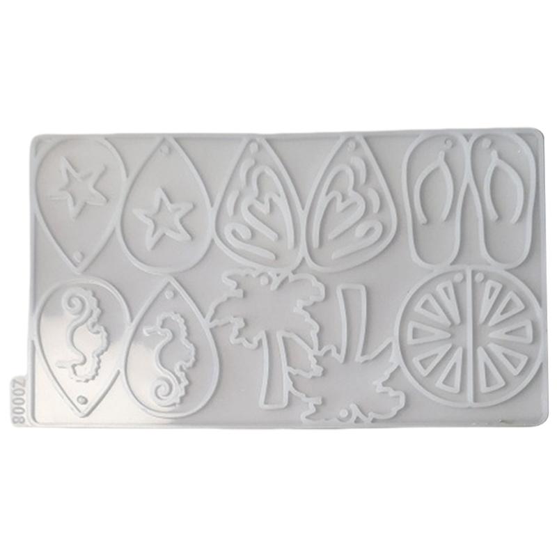 Convenient Silicone Pendant Molds Hollow Earrings Moulds Unique Jewelry Pendant Moulds Earring Making Mold for Earrings