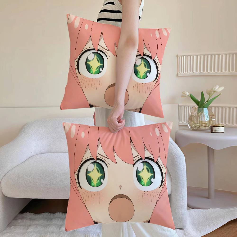 S-SPY Anime FAMILY Pillow Case Sofa and Living Room Decorative Cushion Covers Dust-proof and Mite-proof Invisible Zipper