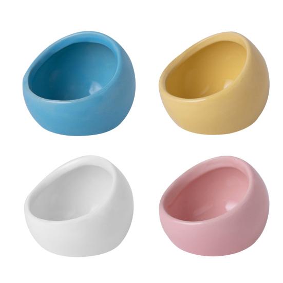 Ceramic Hamster Food Bowl Small Animals Feeding Drinking Bowl Non-tip Food Dish