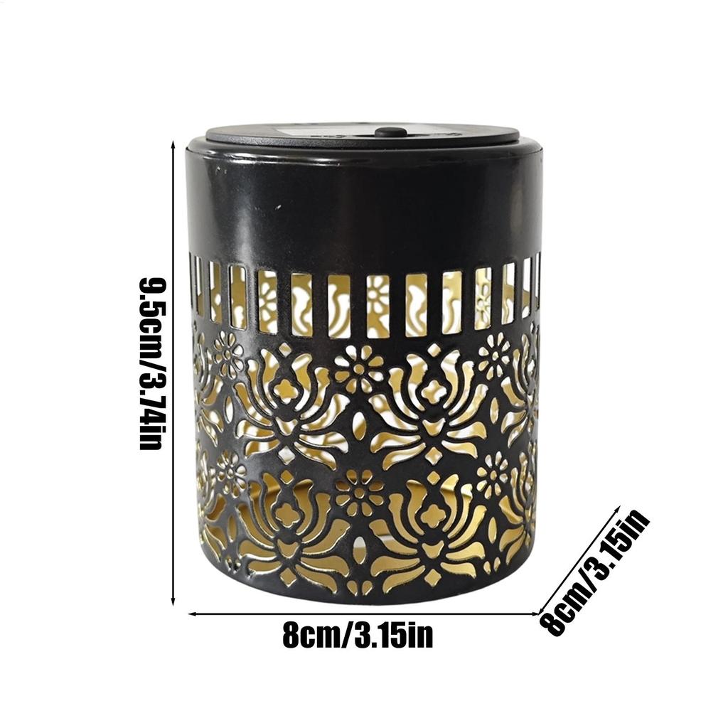 Hollow Flower Garden Lanterns Solar Fence Lights Waterproof Deck Lights for Patio Yard Porch Door Garage Balcony Gazebo Terrace