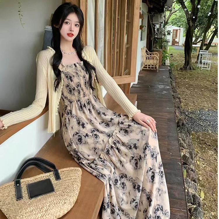 Summer 2026 Floral High Waist Fairy Mori Style Dress