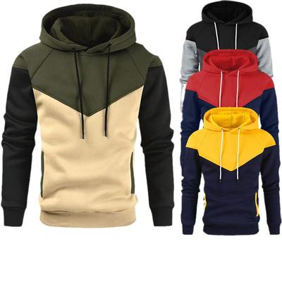 Men's Color Block Hooded Sweatshirt - Warm Autumn/Winter Fashion Jacket