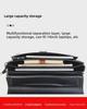 2024 Men's Genuine Leather Briefcase: Cowhide Shoulder Messenger Bag with Password Lock - European and American High-End Design