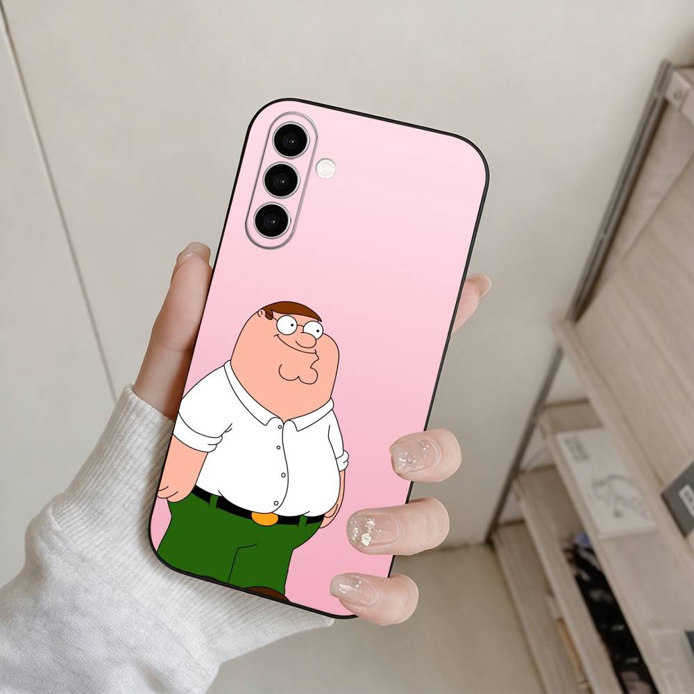 F-Family Funny Guy Phone Case For Samsung Galaxy A73,A72,A71,A70,A53,A52,A51,Others Soft Black Cover