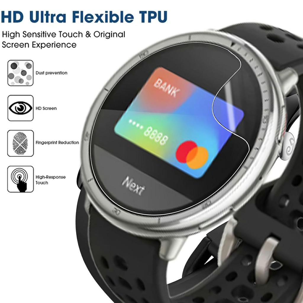 3Pcs For Huami Amazfit Active 2 TPU Watch Screen Protector Anti Scratch HD Clear Hydrogel Film