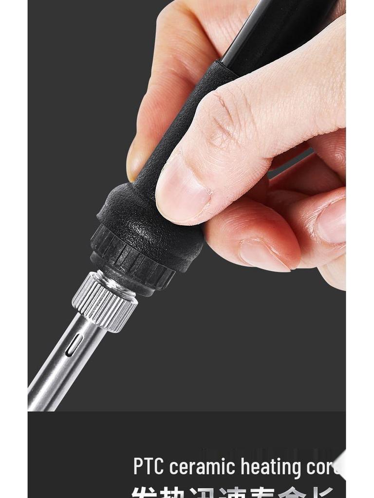 High-Power Digital Soldering Iron: Adjustable Temperature & Constant Heat Ceramic Core for Household Repair & Welding