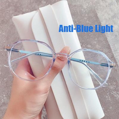 Women Anti Blue Light Glasses Fashion Ladies Round Frame Eyewear Computer Eyewear
