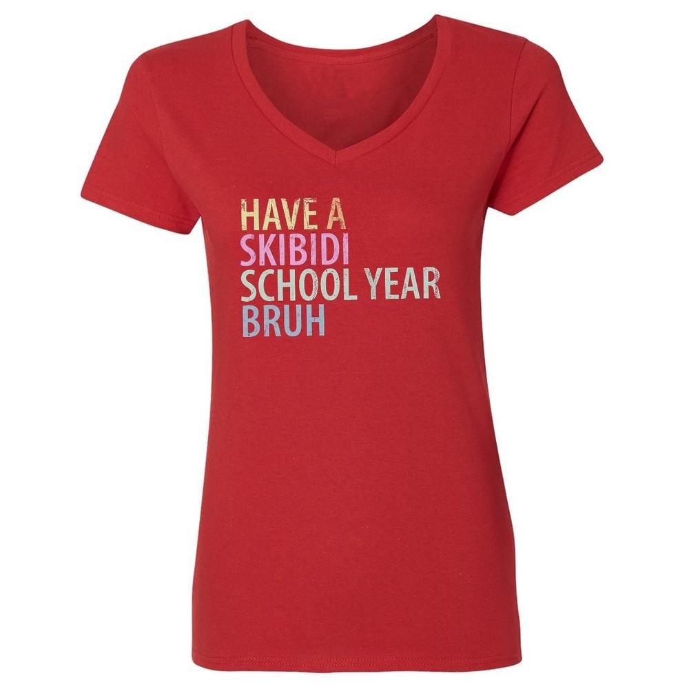 

Funny School Year Start - Meme-Inspired Bruh Design Ladies V-Neck Tshirt Unisex T-Shirt M