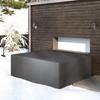 600D Oxford Outdoor Garden Furniture Sofa Set Cover, Waterproof Anti-UV Rattan Sun Lounger Protection Protector Cover, 275L x 205W x 90Hcm, Black