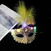 Masque lumineux LED ajouré, masques de mascarade de Venise, pour la saint-valentin