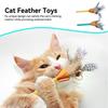 Cat Wand 2X Cat Chew Toys Feather Teething Enrichment Promotes Play Exercise And Reduces Boredom For Indoor Outdoor Activities