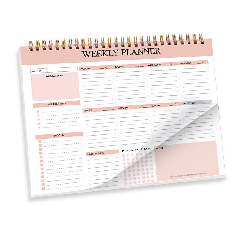 B5 English Weekly Planner: Coil Notebook for Time Tracking, Life Logging, and Meal Management