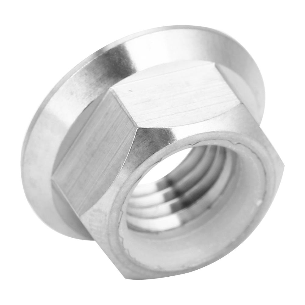 1pc M5 M6 M8 M10 M14 Titanium Alloy Flange Lock Nut for Bicycle Motorcycle