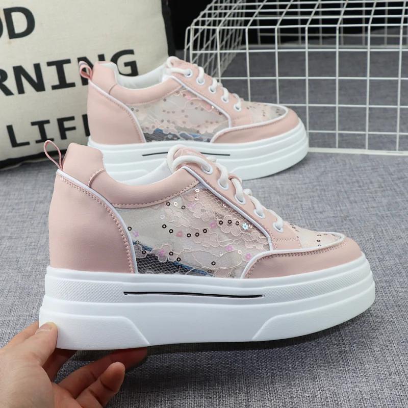 Модные белые туфли на платформе — фото 3