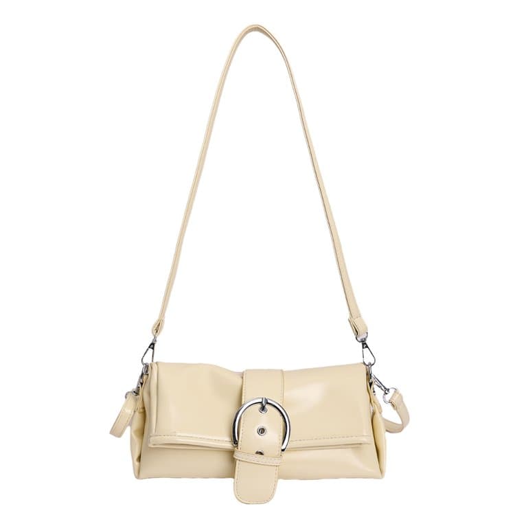 

Curled Belt Buckle Underarm Bag Women s Shoulder Crossbody Bag жовтий